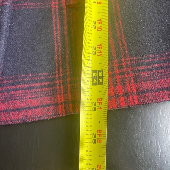 Old Navy Preppy Prep School Red & Navy Blue Plaid Peacoat Jacket Size Large - Picture 8 of 8